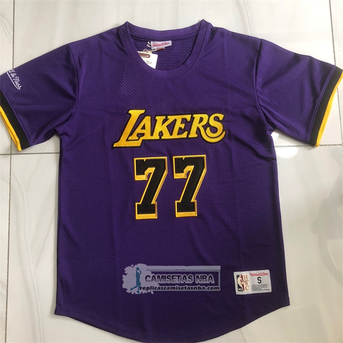 Camiseta Manga Corta Los Angeles Lakers Luka Doncic NO 77 Violeta